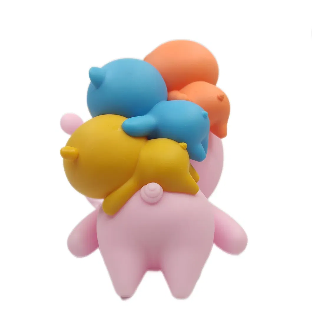 Custom Color Box Packing Super Cute Piggy Family Vinly Coin Bank